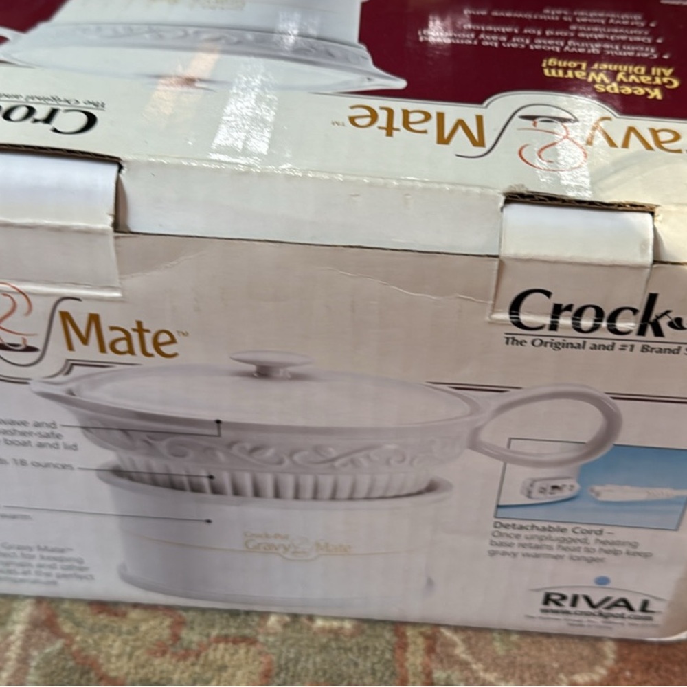 White Crock Mate Slow Cooker Gravy Warmer